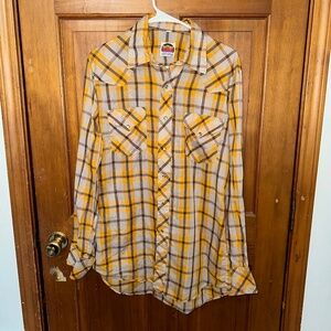Vintage Miller Western Snap Button Men's Shirt - Size Medium (16-35)